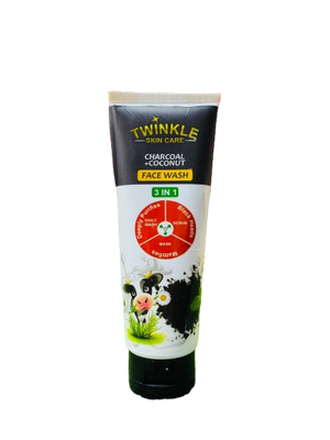 Twinkle Skincare Charcoal Coconut Facewash: Deep Cleanse for Hydrated, Radiant Skin